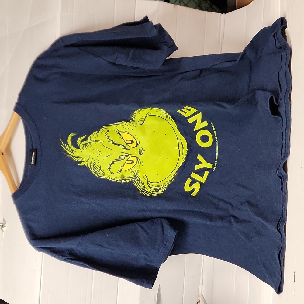 EUC Dr Seuss Grinch Sly One 100% Cotton Men's sz XL Tshirt